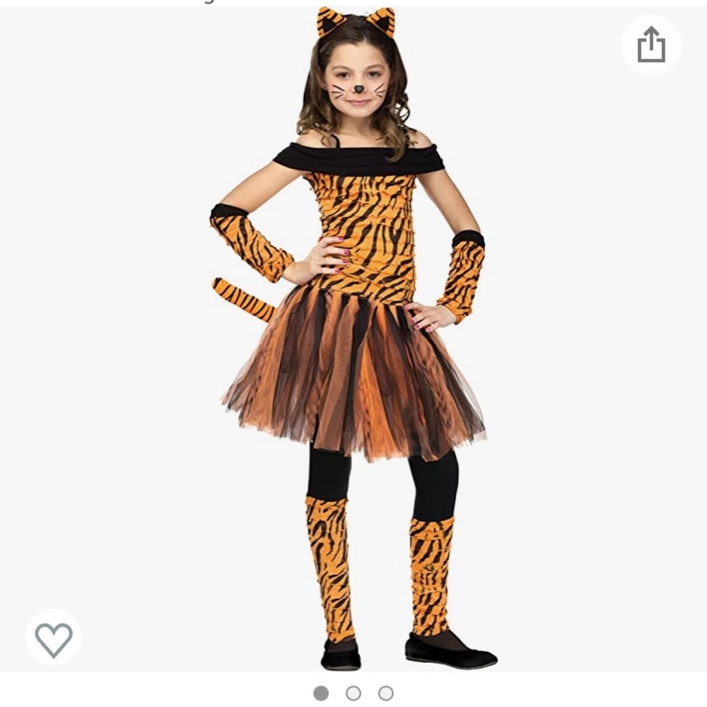 Girls tiger tigress costume medium size 8-10